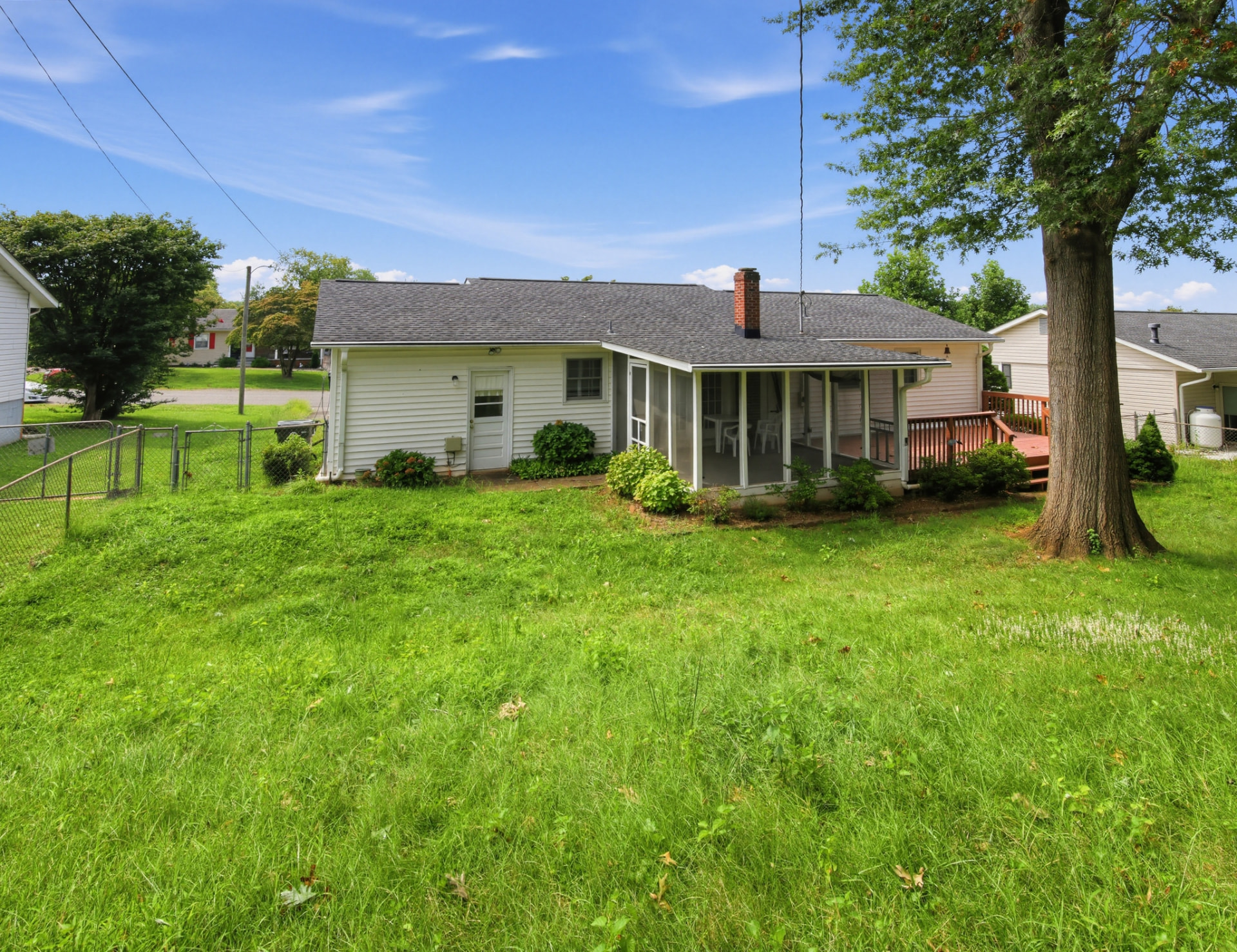 Outdoor living at the featured Farmington Heights home
